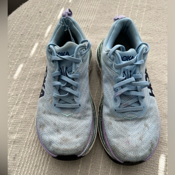 Hoka Sky Blue Sneakers with Mint and Lavender Accents - Picture 2 of 6